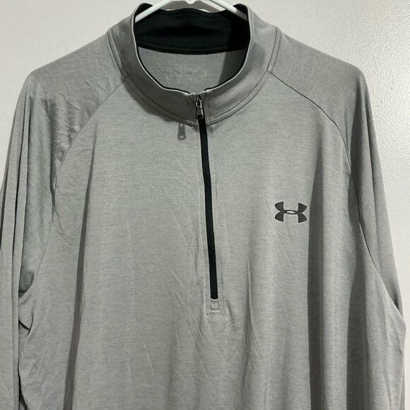 Men’s Under Armour Half Zip Top Gray size XXL - Picture 2 of 4